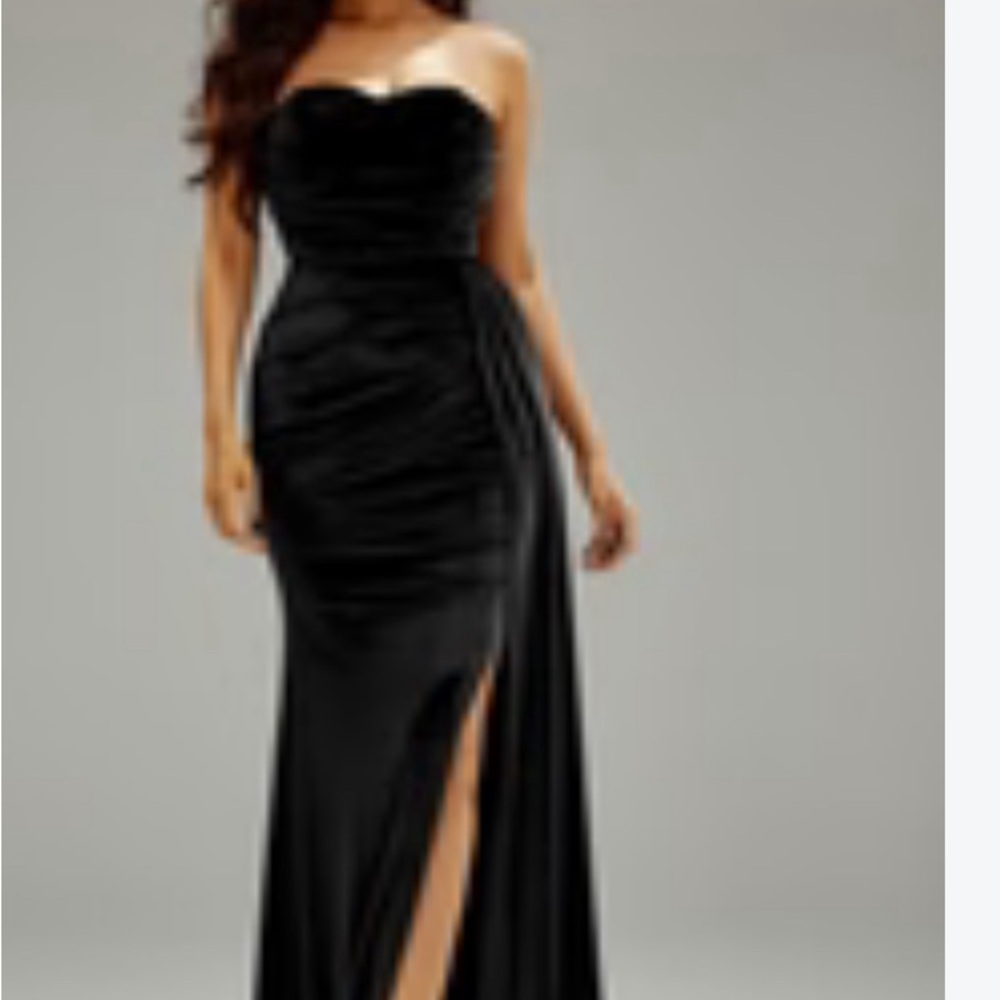 Lulus Classic Strapless Long Evening Gown With a High Slit Women Size XS NWT